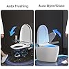 Smart Toilet with Bidet Built in, Elongated Bidet Toilet with Auto Soft Open/Close, Auto Flush, One Piece Toilet with Warm Wash & Dryer, Heated Seat, LED & Night Light, Self-Cleaning, Full/Half Flush