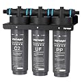 Vortopt Under Sink Water Filter,NSF Certificated Under Sink Water Filtration System,with Flow Rate of 0.53 GPM,F02-C2/UF/PP Filter for Cleaner Tap Water,Black.