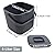 Umtiti 4-Liter Kitchen Compost Bin with Handles for Countertop Food Scrap Collection.Dary Gray-4L-US