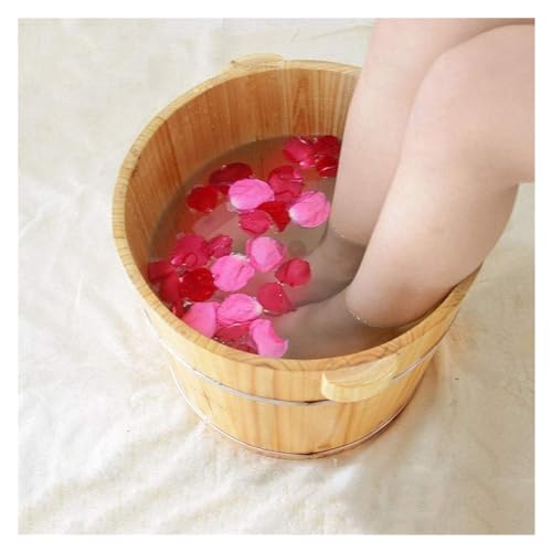 Bañera para pies de madera maciza con masaje miniatura 2