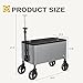 DWVO 80 Quart Wagon Rolling Ice Chest, Outdoor Cooler Cart with XL Wheels,Beverage Cooler w/Long Handle for Beach,Patio,Party