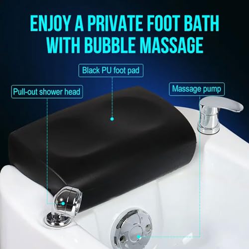 Spa de pies acrílico con masaje y luces LED miniatura 6