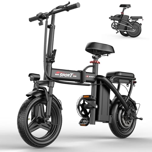 PostJoy Electric Bike for Adults, 1200W Peak Motor Foldable Electric Bike, 20MPH Max, 45 Miles, 14