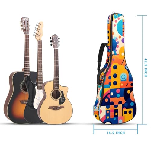 Protection guitare acoustique imperméable 101,6 cm multi-poches - 5