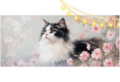 Peinture diamant cristal chat m517 grand format 120x60 broderie diamant kit complet point de croix
