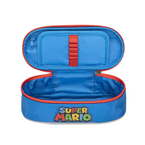 SUPERMARIO, Organized Oval Pencil Case, Girl and Child, with Zipper and Puller - Image 2