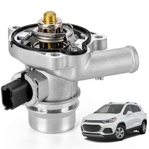 Upgrade Aluminium Thermostat Housing Assembly W/Sensors for Buick Encore 2013-2021,Chevy Cruze 2011-2016 Sonic 2012-2020 Chevy Trax 2013-2021 - Replaces 25200455 55565336 55579010 55593034 131-180
