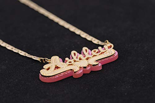 Personalized Custom Name Necklace With Acrylic Board Nameplate Double Layer Pendant Delicate Jewelry (Style 1) #TOP1