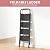 TOOLF 4 Step Ladder Folding Step Stool with Handrail, Heavy Duty Steel Ladder, Anti-Slip Wide Steps, Safe Lock, Portable Ladder for Home Kitchen Garage, Black