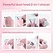 YZDJQX Bikini Trimmer for Women-2 in 1 Dual Head Electric Razors,IPX7 Waterproof Bikini Electric Shaver,Dry & Wet Use Painless Bikini Shaver,Pubic Hair Trimmer for Private Area & Body Hair, Pink