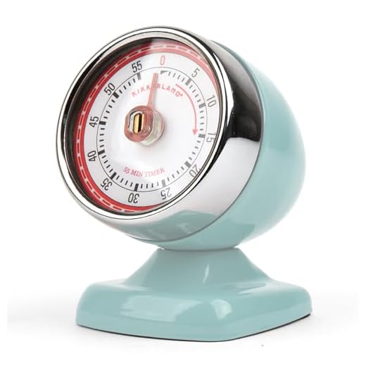 Kikkerland Vintage Streamline Kitchen Timer, Blue