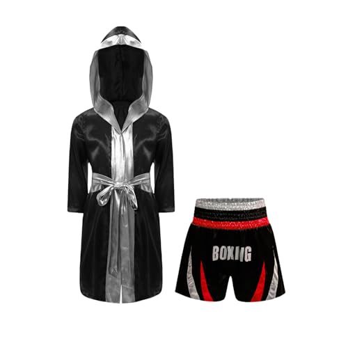 Ensemble de boxe Muay Thai enfants de 6 à 16 ans avec short et peignoir de combat
