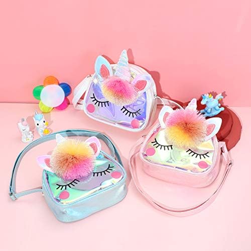 Kids Crossbody Bag Girls Crossbody Bag, Small TPU Unicorn Bag Unicorn Purses for Girls, Little Girls Purse Toddler Purse (Pink) - Image 6