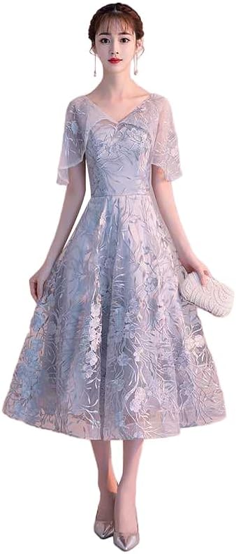 【XS~ XL】ロングドレス 演奏会 結婚式ワンピース ドレス 大人 ピアノ 発表会 ドレス 大人 パーティードレス 二次会 (L)