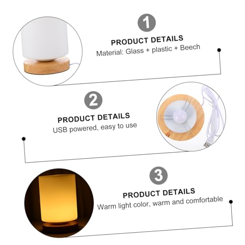 Lámpara de Mesa LED con Carga USB Luz Cálida Ajustable miniatura 3