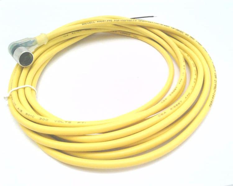 RADWELL VERIFIED SUBSTITUTEMDC-3FP-2M-R-PNP-SUB PVC, 4-PIN, PNP LED, Female Right Angle, M12, Cord Set, 5M, 3-Wire, Substitute for MENCOM MDC-3FP-2M-R-PNP