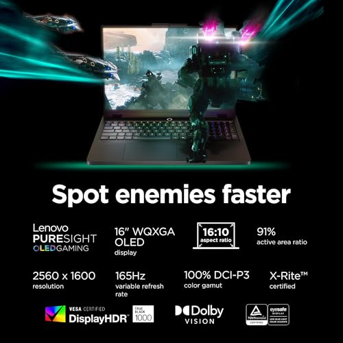 Image of Lenovo Legion 5 Pro 5i Gen 10 Gaming Laptop (16 inch 2.5K OLED G-SYNC 165Hz, NVIDIA RTX 5060 8GB, Intel Core Ultra 7 255HX, 64GB DDR5 RAM, 2TB SSD), 24-Zone RGB Backlit, Wi-Fi 7, 5MP Webcam, Win 11 Home