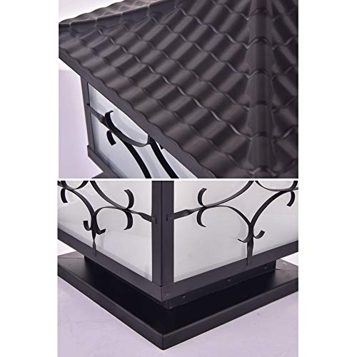 Lampadaire traditionnel d'extérieur E27 avec colonne en aluminium - 4