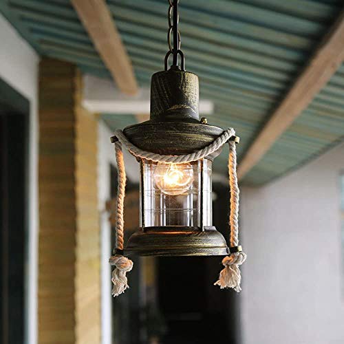 Lustre lanterne vintage suspension luminaire rétro fer antique café balcon B
