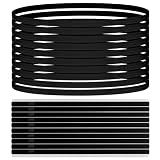 CZ Store - Fascia Elastica per Capelli |20CMX9MM|✮GARANZIA A VITA✮ - 10 Fascette Elastiche per lo Sport, Interno in Silicone Antiscivolo - Allungabile Fino a 70cm - Fascetta Fitness per Uomo e Donna