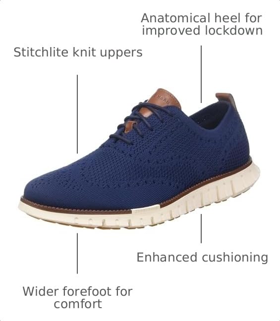 Image of Cole Haan Men's Zerogrand Remastered Stitchlite Wingtip Oxford