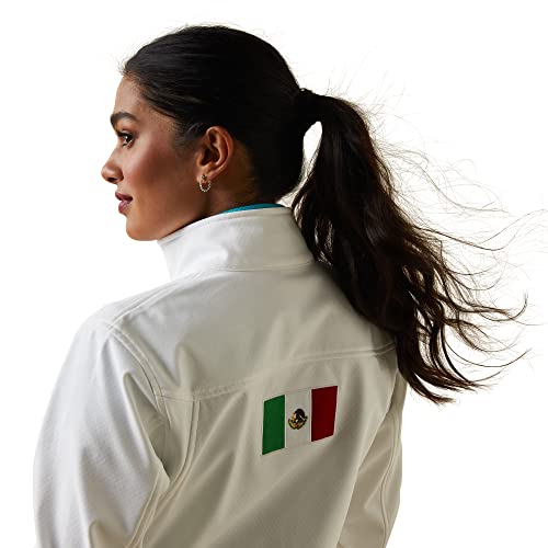 Ariat Female Classic Team Softshell Mexico Jacket White Small #TOP3