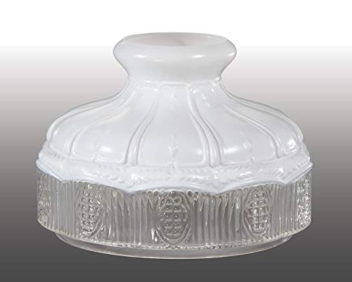 Image of B&P Lamp 10 Inch Glass Shade, Stain (Painted) Top, Clear Bottom
