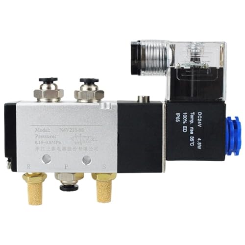Électrovanne 5/2 1/4" DC24V à commutation rapide et silencieuse