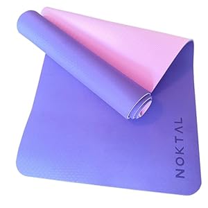 NOKTAL – PRO Pilates Yoga Mat – ECO Friendly – High Density – 72″ x 24″ TPE Yoga Mat, 8MM EXTRA THICK Yoga Mat – Non Slip – Workout Mat for Yoga, Pilates,Meditation and Floor Exercises