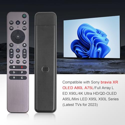 RMF-TX910U Backlit Voice Remote Replacement for Sony Smart TV, Applicable for Sony BRAVIA XR OLED/Full Array LED/4K Ultra HD/QD-OLED/Mini LED Series 2023 TVs, fit for Sony Remote Control