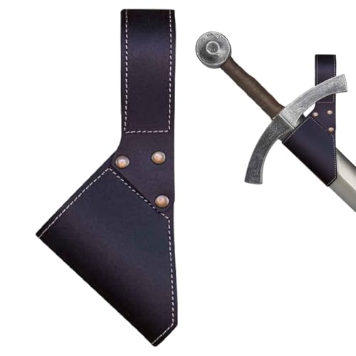 VAEIORP 1 Pcs Portador de Cinturón de Cuero para Espadas Medievales Accesorio para Disfraces Vikingos, Cosplay, Halloween, Funda de Espada de Cuero