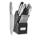 CUISINART Block Knife Set, 17pc Cutlery Knife Set with Steel Blades for Precise Cutting, Lightweight, Stainless Steel, Durable & Dishwasher Safe, C77SS-17P