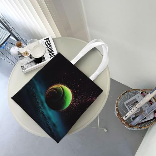 Canvas Tote Bag for Women Shoulder Tote Purse Reusable Grocery Bag tennis Aesthetic Shopping Bags 7