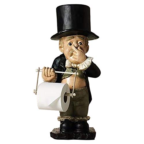 Roll Paper Holder Resin Ornament Spoof Cute Funny Resin Toilet Cover Nose Butler Ornaments, Roll Paper Holder Stand for Bathroom(5.92.2In) (B)
