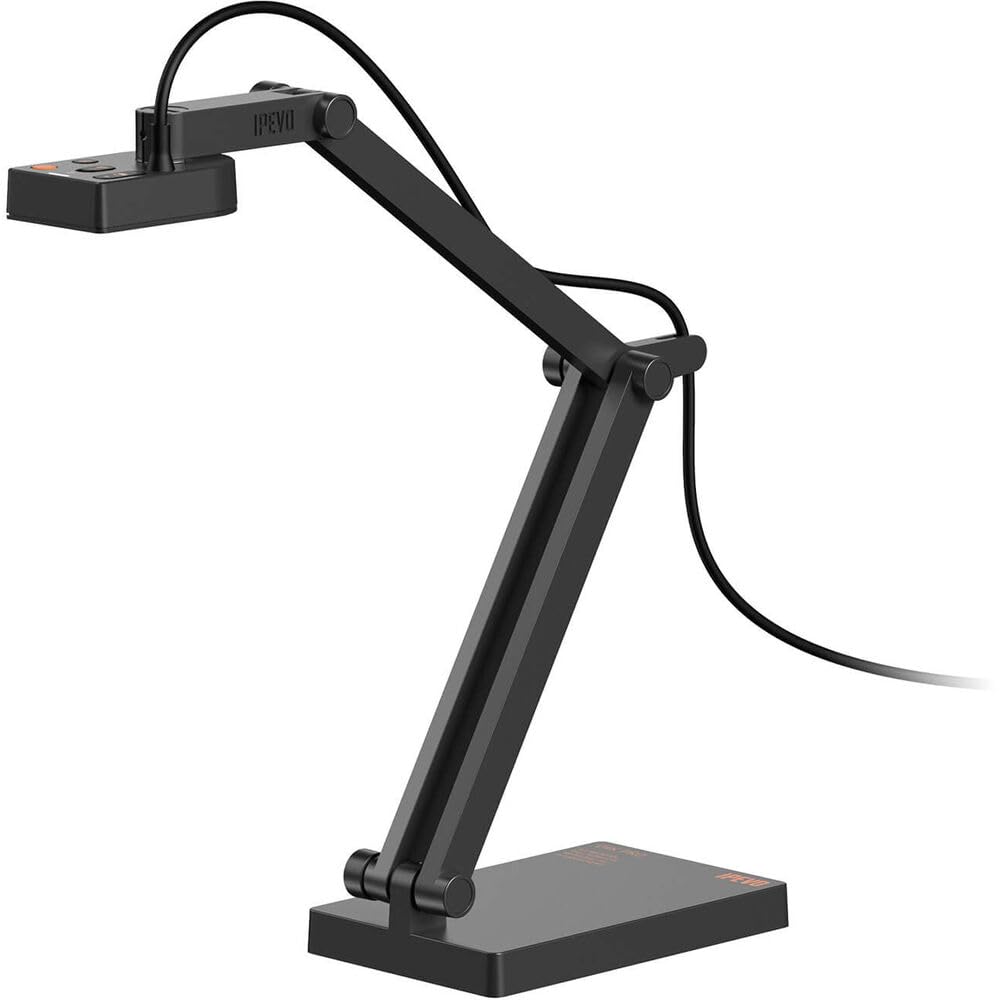 IPEVO V4K PRO Ultra HD USB Document Camera, Adjustable Stand, Slate Gray