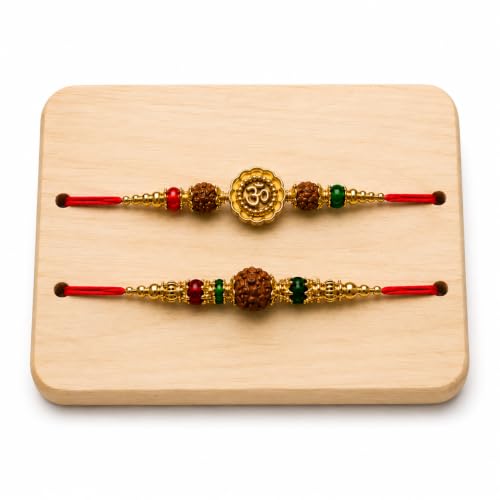 Image of Oblivion Rakhi for Brother - Multicolour Elegant Designer Dora Rakhi for Bhai with Silver Colour Coin, Tilak Set and Greeting Card - Traditional Raksha Bandhan Combo for Bhai