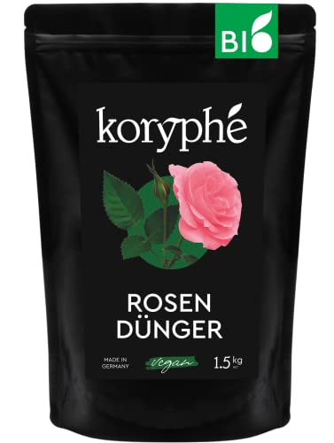 Koryphé Bio Rosen-Dünger 1,5 kg - Biologischer & veganer Rosendünger | umweltfreundlicher Pflanzendünger I Dünger Zimmerpflanzen & Garten aus natürlichen Inhaltsstoffen | Bio-Dünger