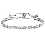 YPYSD Bohemian Luxus Kristallarmband Micro-Inlaid Zirkon Armband Damen Einfache Einstellbare Hand Schmuck Mode Armband Tik Tok Armband (Length : Adjustable, Metal Color : A1)
