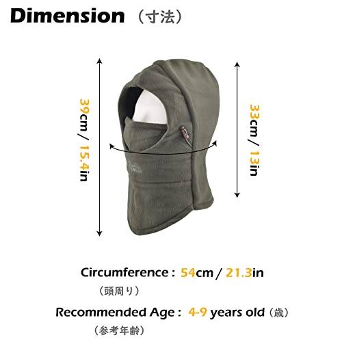 Image of TRIWONDER Kids Winter Hats Balaclava Ski Mask for Boys Girls Toddlers Windproof Adjustable Cold Weather Face Mask Neck Warmer