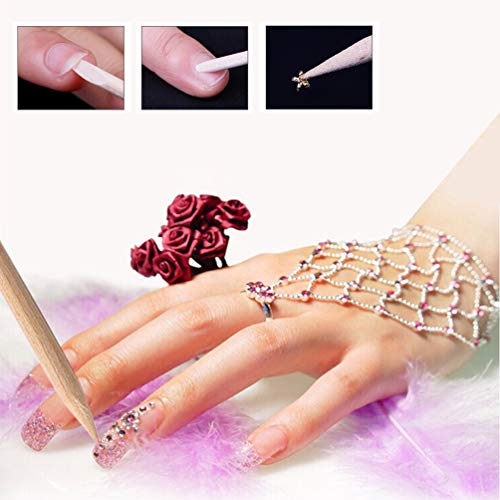 200 Stücke Orange Holz Sticks Nagel Häutchen Stick für Drücker Remover Maniküre Kunst Pediküre Nagelhautpflege