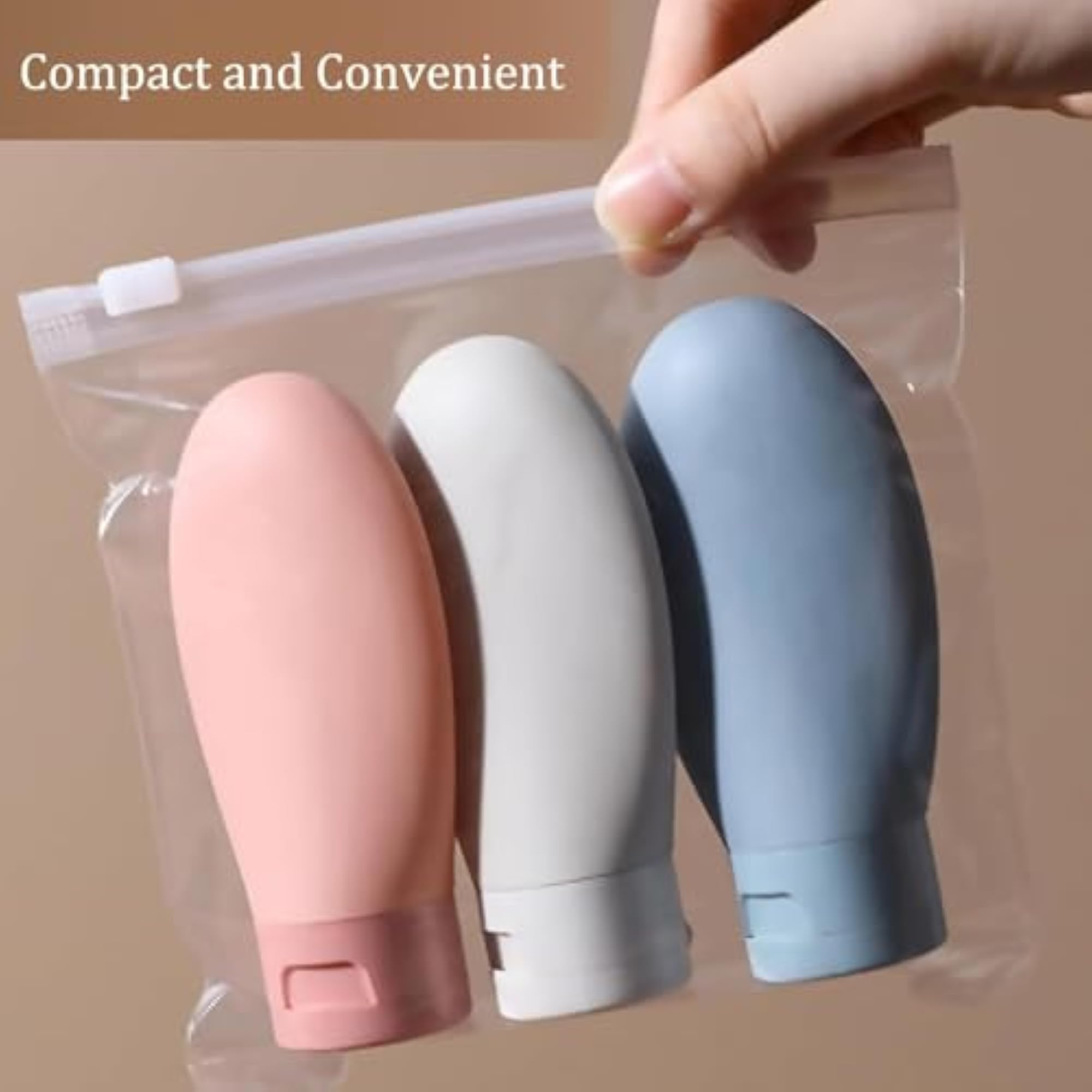 3pcs 60ml Refillable Plastic Travel Containers Set