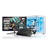 Veno Scorp Asus Gaming PC Bundle AMD Ryzen 7 5700X 3.6 GHz RTX 5060 8GB 16GB 3200MHz RAM 1TB NVME 650W 80+ PSU Windows 11 - WiFi - Nem 4 White - Liquid Cooling - 27' 165HZ + TUF K1 & M3