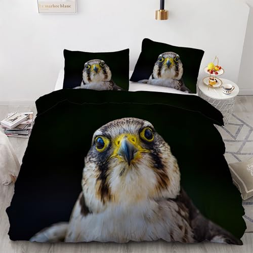 Parure de lit oiseau 90x190 en microfibre douce anti-plis avec fermeture éclair - 2