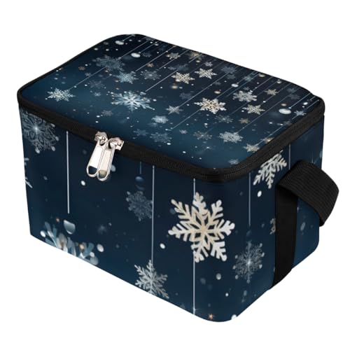 GzLeyigou Lunch Bags for Women Men 9 Cans,Snowflake Hot & Cold Food Delivery Bag Insulated Grocery Bag Insulated Lunch Box Cooler Bag for Office Work Picnic Beach