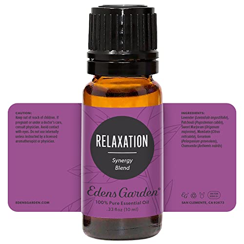 Edens Garden Relaxation Essential Oil Blend- 100% Pure Premium Grade, Undiluted, Natural, Therapeutic, Aromatherapy, The Best for Diffusing, Skin, Candle, Humidifiers 10 ml (.33 fl oz)