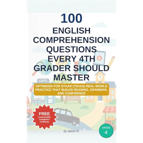 100 English Comprehension Questions Every 4th Grader Should Master Audiolibro Por Jaison B arte de portada