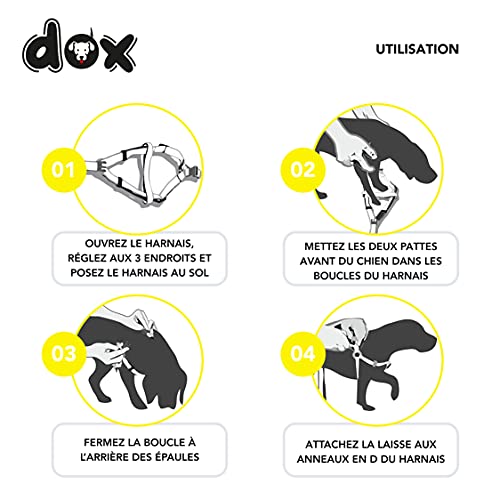 DDOXX Harnais Chien Step-in Air Mesh, Rembourrée, Réglable | Nombreuses Couleurs & Tailles | pour Petit, Moyen Gros & Grand | Harnais de Poitrine Chat Chiot | Jaune, S - Image 5