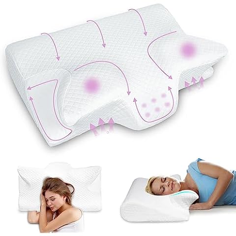 Hperycal Contoured Orthopedic Pillow Side Sleeper Pillows for Adults Neck Pain Relief, Ergonomic Orthopedic Sleeping Support Pillow for Side Sleepers pillow for neck and shoulder pain Cover