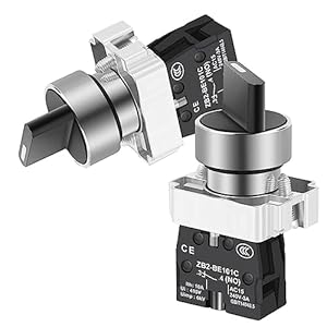 GUUZI Wahlschalter ZB2-BE101C, 2 Stück