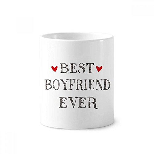 Cœur en céramique brosse à dents pen holder mug blanc meilleur boyfriend tasse citation 350 ml